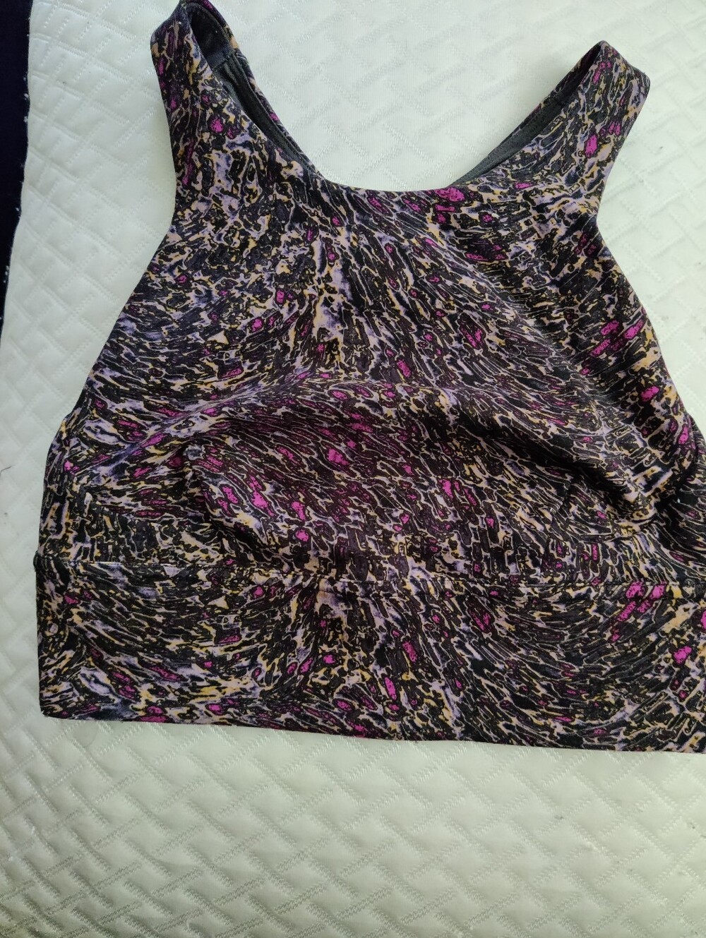 Lululemon athletica Topography Multi Long Line Wunder Train Sports Bra Size 6